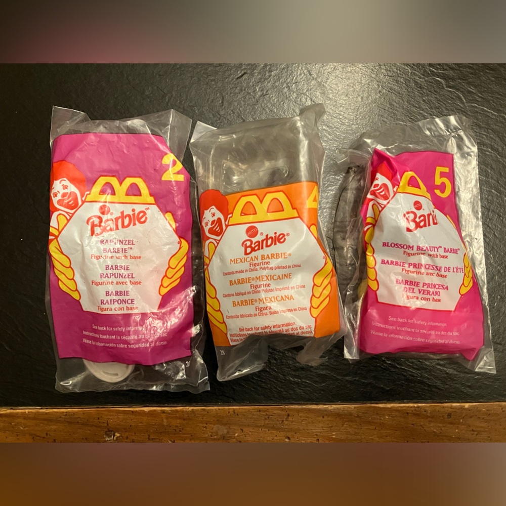 McDonald's HAPPY MEAL BARBIE FIGURES~lot Of 3  # 2 4 & 5.